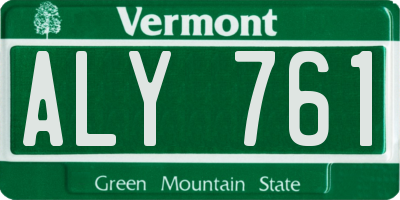 VT license plate ALY761