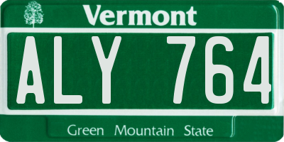 VT license plate ALY764