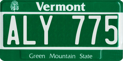 VT license plate ALY775