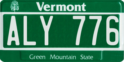 VT license plate ALY776