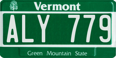 VT license plate ALY779