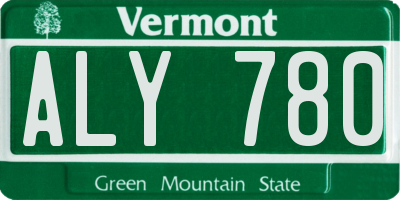 VT license plate ALY780