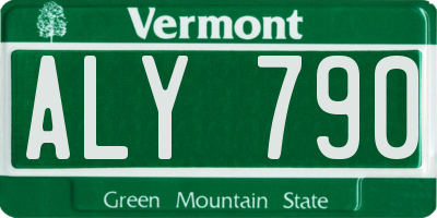 VT license plate ALY790