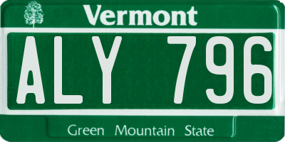 VT license plate ALY796