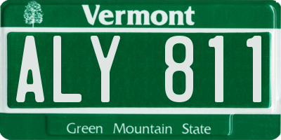 VT license plate ALY811