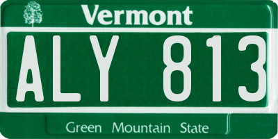 VT license plate ALY813