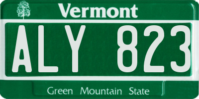 VT license plate ALY823