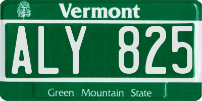 VT license plate ALY825