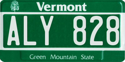 VT license plate ALY828