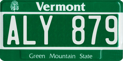 VT license plate ALY879