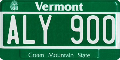 VT license plate ALY900