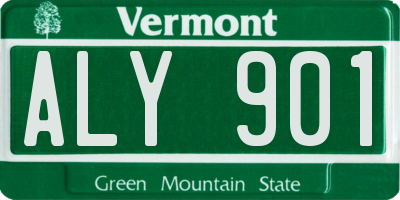 VT license plate ALY901