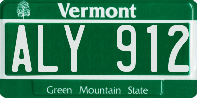 VT license plate ALY912