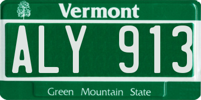 VT license plate ALY913