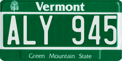 VT license plate ALY945
