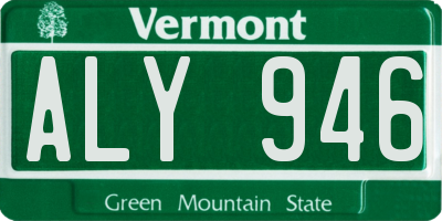 VT license plate ALY946