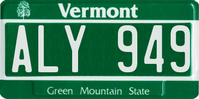 VT license plate ALY949