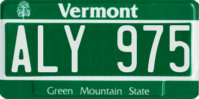 VT license plate ALY975