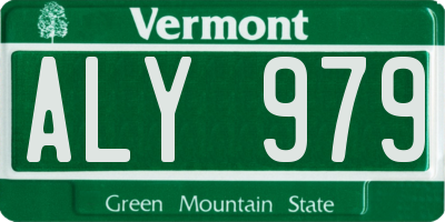 VT license plate ALY979