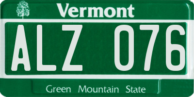 VT license plate ALZ076