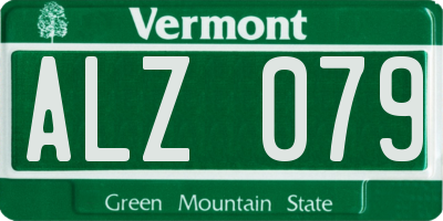 VT license plate ALZ079