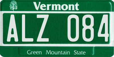 VT license plate ALZ084