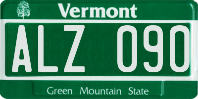 VT license plate ALZ090