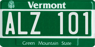 VT license plate ALZ101