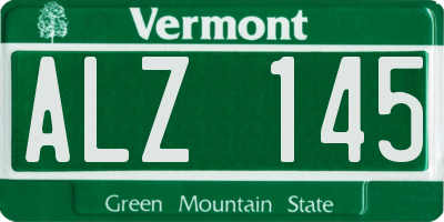 VT license plate ALZ145