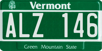 VT license plate ALZ146