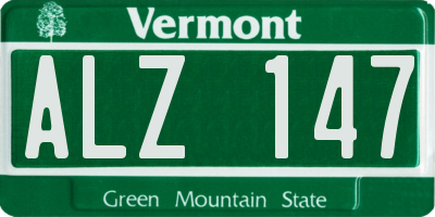 VT license plate ALZ147