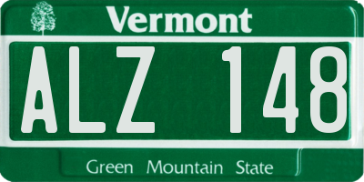 VT license plate ALZ148