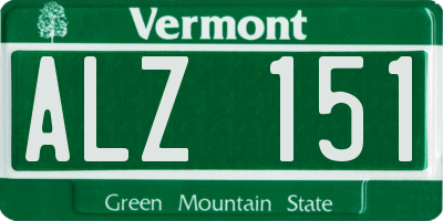 VT license plate ALZ151