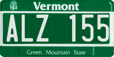 VT license plate ALZ155