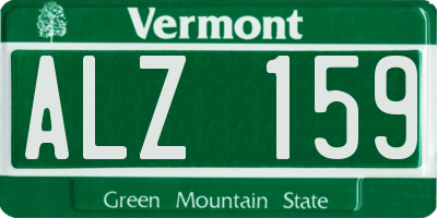VT license plate ALZ159