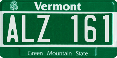 VT license plate ALZ161