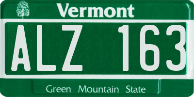 VT license plate ALZ163