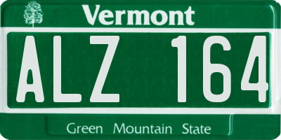 VT license plate ALZ164