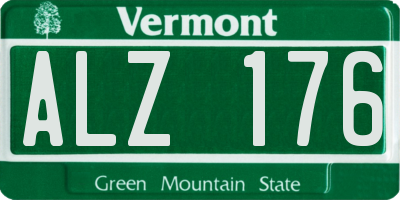 VT license plate ALZ176