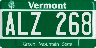 VT license plate ALZ268