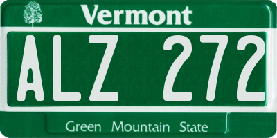 VT license plate ALZ272