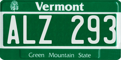 VT license plate ALZ293