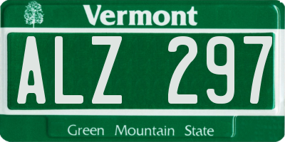 VT license plate ALZ297