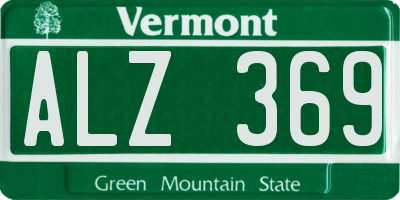 VT license plate ALZ369