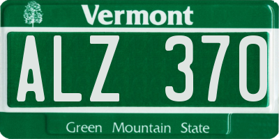 VT license plate ALZ370