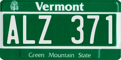VT license plate ALZ371