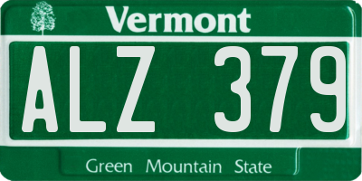 VT license plate ALZ379