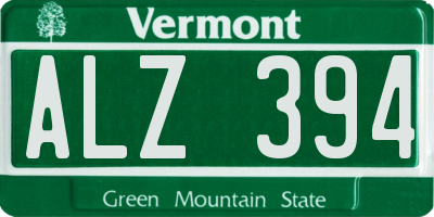 VT license plate ALZ394