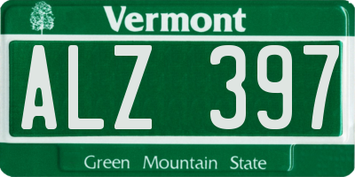 VT license plate ALZ397