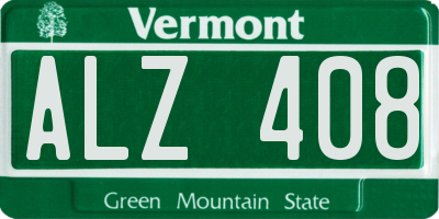 VT license plate ALZ408